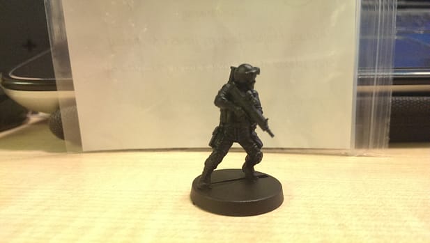 Mongrel with a SMAW rucksack and using the L85